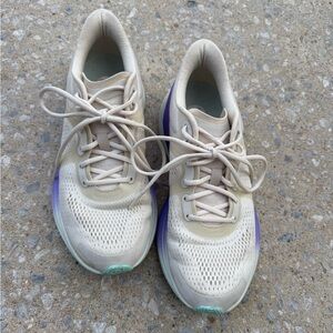 Lululemon Cream and Purple Athletic Shoes